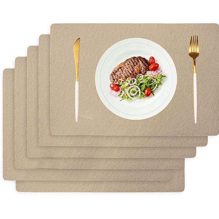 Custom High Quality Heat Resistant Washable Felt Table Mat Placemats