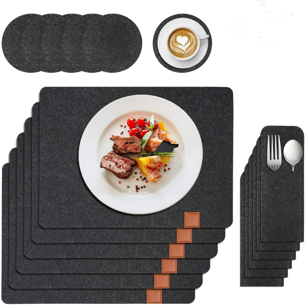 Heat Resistant Absorbent Table Place Mats Felt Placemats