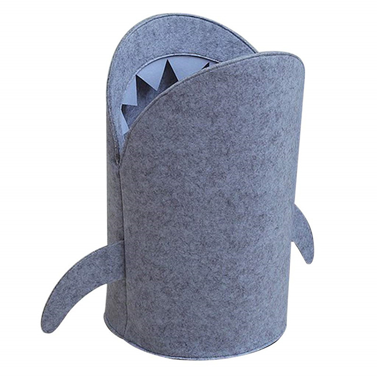 Wholesale Laundry Basket Animal Shark Basket Stackable Felt Laundry Basket