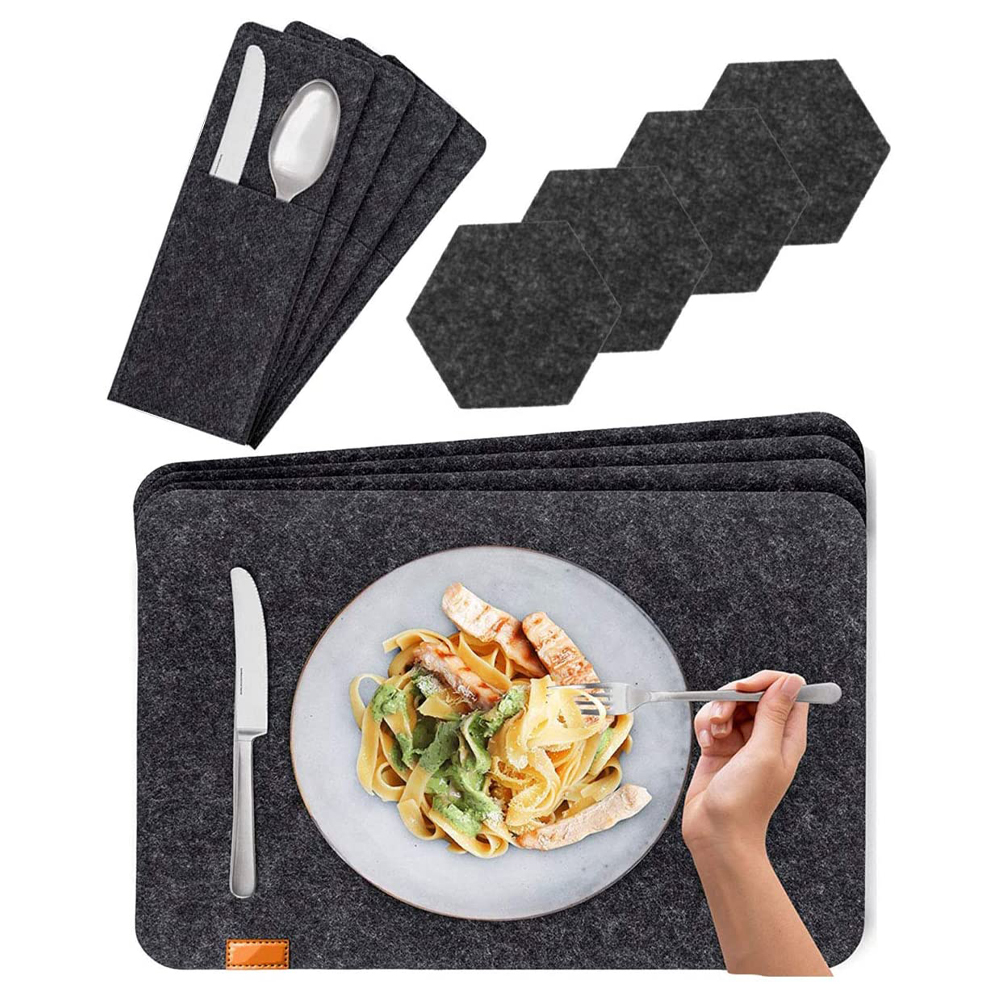 Kitchen Heat Resistant Waterproof Placemat Absorbent Felt Place Mat