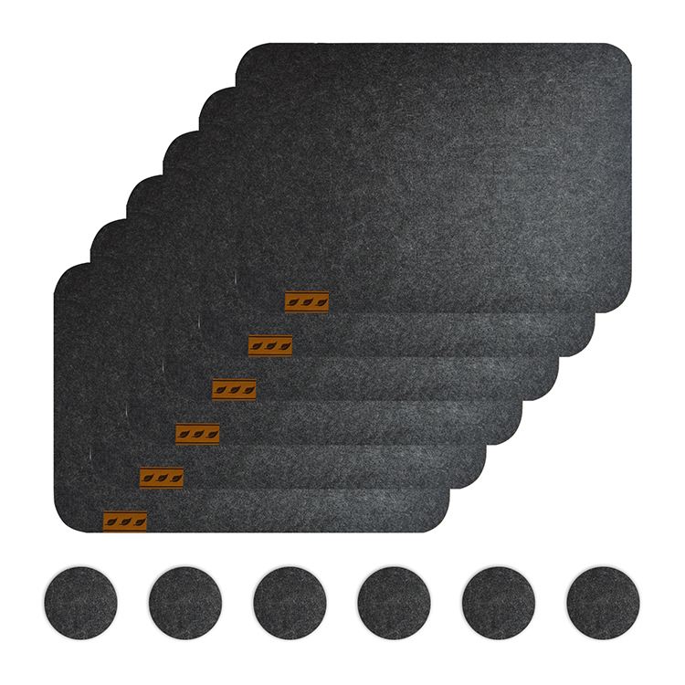 Heat Resistant Absorbent Table Place Mats Felt Placemats