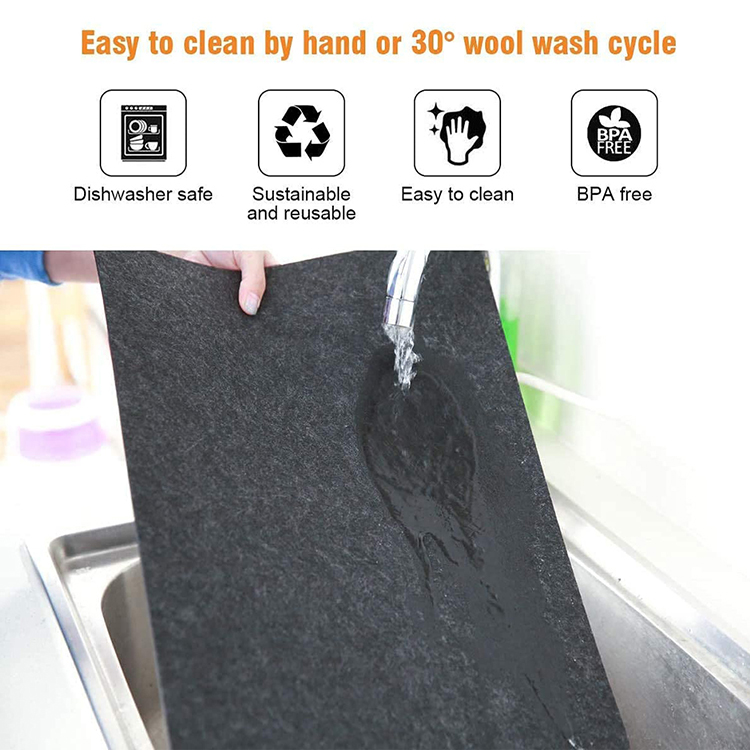 Kitchen Heat Resistant Waterproof Placemat Absorbent Felt Place Mat