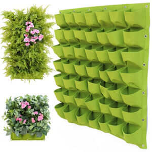 Garden Home 7 18 25 36 49 72 81 Pockets Vertical Wall Hanging Fabric Planter Plant Flower Grow Bags