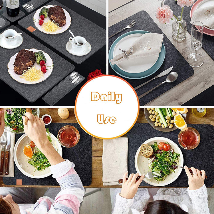 Kitchen Heat Resistant Waterproof Placemat Absorbent Felt Place Mat