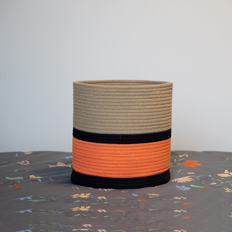 High Quality Home Decor Exra Large Collapsible Cotton Rope Storage Basket