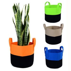 Custom Size Aeration Nonwoven 3 5 7 10 20 25 Gallon Nonwoven Pots Fabric Plant Grow Bag With Handles