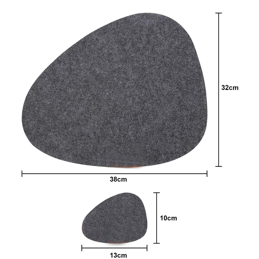 Heat-Resistant Thick Washable Felt Placemats Set Table Mats Coasters