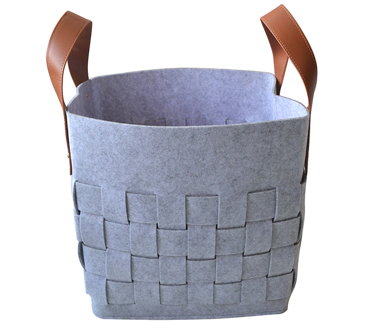 Foldable Felt Laundry Storage Basket Hamper