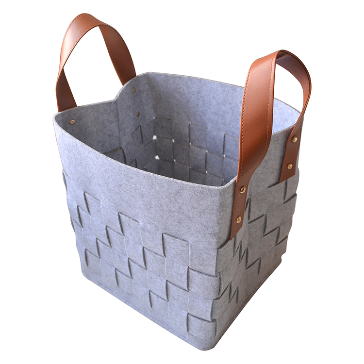 Foldable Felt Laundry Storage Basket Hamper