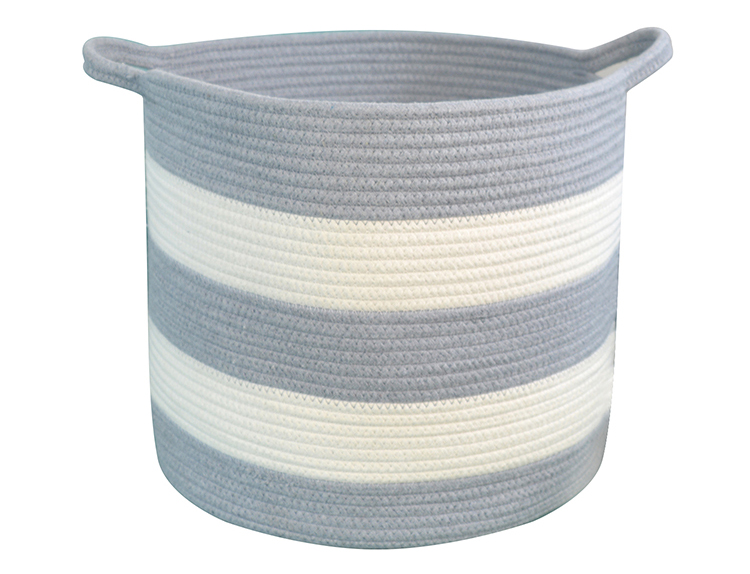 High Quality Round Large Natural Cotton Rope Woven Basket