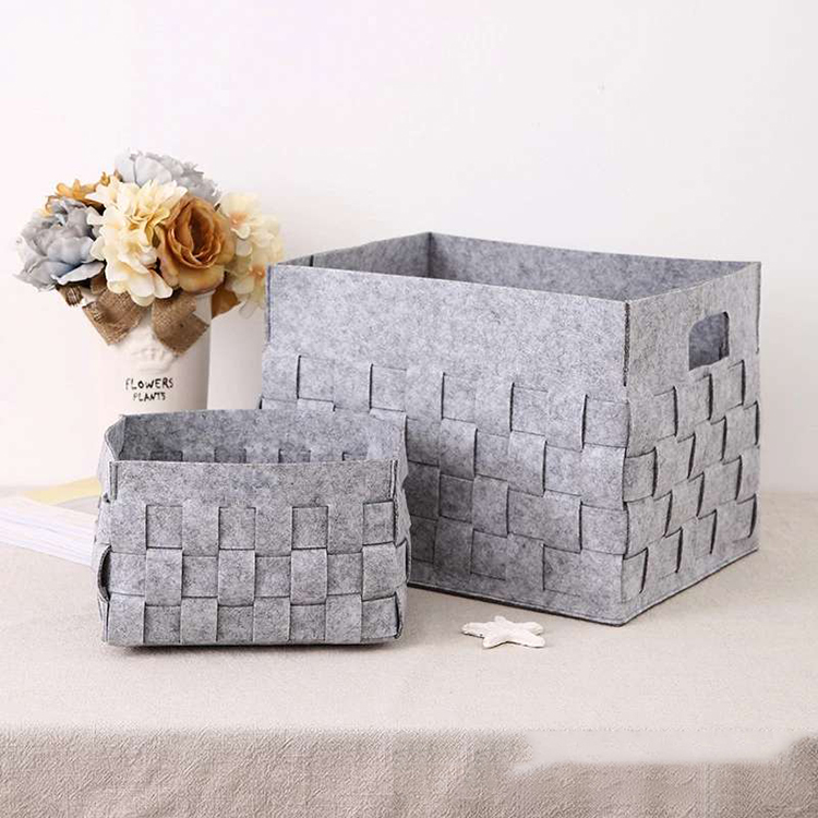 Foldable Felt Storage Basket Bin Organizer