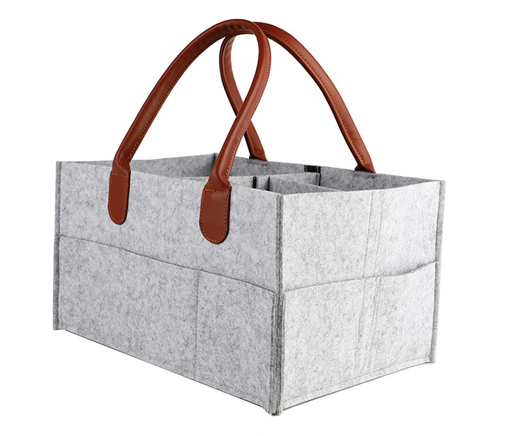 Portable Felt Diaper Basket Baby Caddy Nursery Organizer