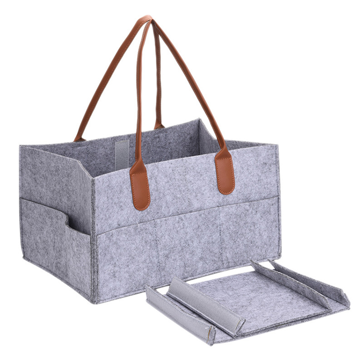 Portable Felt Diaper Basket Baby Caddy Nursery Organizer