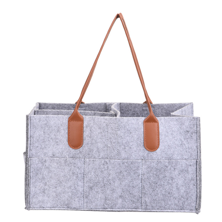Portable Felt Diaper Basket Baby Caddy Nursery Organizer