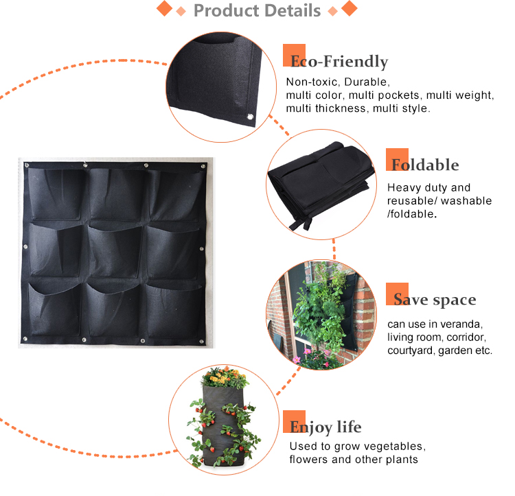 Garden Vertical Wall Hanging Grow Bag